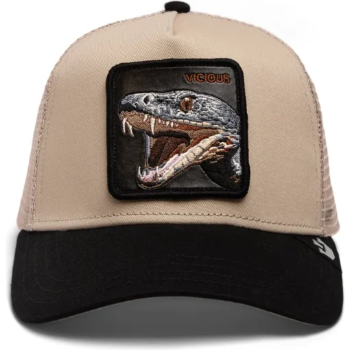 Gorra Animales GOORIN BROS Ajustable y rejilla TRUCKER 101-1759 ebony THE VICIOUS S -Serpiente