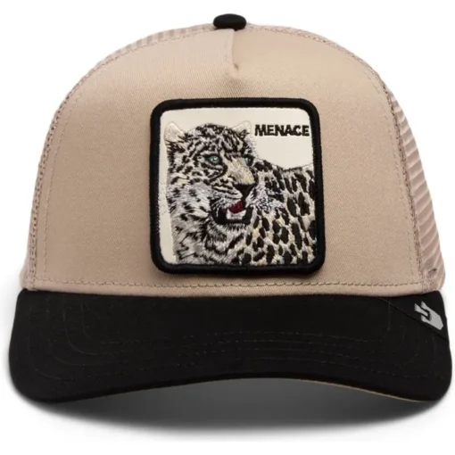 Gorra Animales GOORIN BROS Ajustable y rejilla TRUCKER 101-1979 THE SNOW LEOPARD taupe-Menace