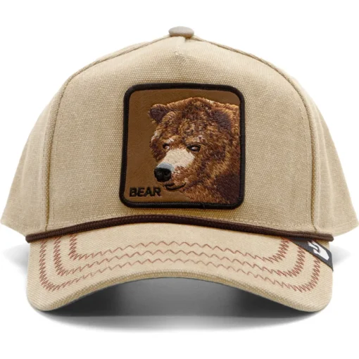 Gorra Animales GOORIN BROS Ajustable y rejilla TRUCKER 101-1519 BARE DUCK natural BEAR-oso