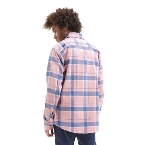 Camisa HYDROPONIC Manga larga Hombre FLAMINGO SH ref-24523pink check-cuadros rosa y azul