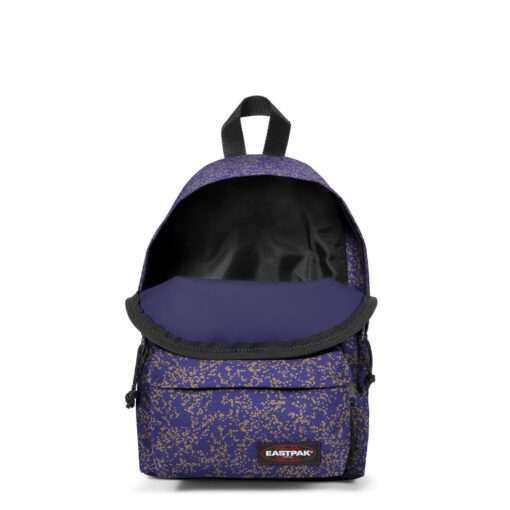 MOCHILA EASTPAK Orbit XS 10 litros Mod. pequeño EK0432Q5 GLITSPLAS Violeta con puntos dorados