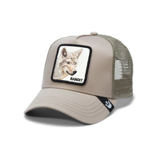 Gorra Animales GOORIN BROS Ajustable y rejilla TRUCKER 101-1756 THE BANDIT TAUPE-lobo