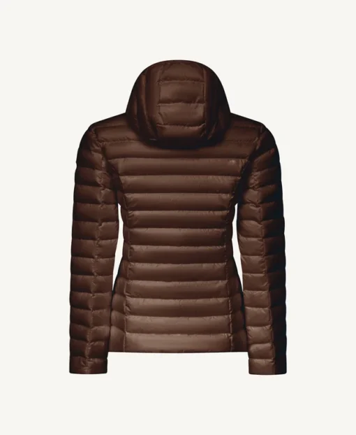 Chaqueta con capucha Jott de plumas pato Mujer 80H CLOE PF22WDOW01 dark chocolate BASIC Justoverthetop marrón