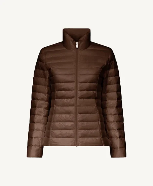 Chaqueta Jott pluma de pato Mujer 80H-dark chocolate CHA BASIC Justoverthetop Color marrón