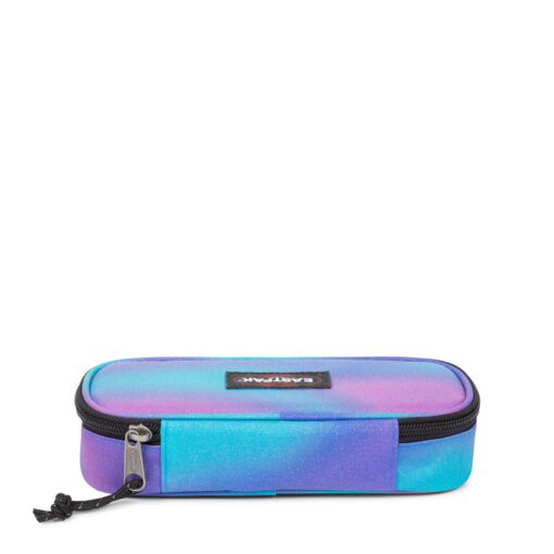 Estuche escolar Eastpak: PLUMIER OVAL SINGLE EK000717 2Q2 SPARKLY BLUR lila y azul purpurina