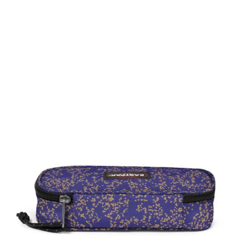 Estuche escolar Eastpak: PLUMIER OVAL SINGLE EK000717 2Q5 GLITSPLASH NAVY azul con estampado de puntos dorados