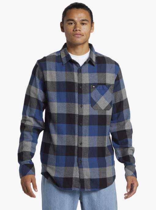 Camisa QUIKSILVER de Manga Larga franela Hombre MOTHERFLY REF-AQYWT03373 (bsw1)gris y negro