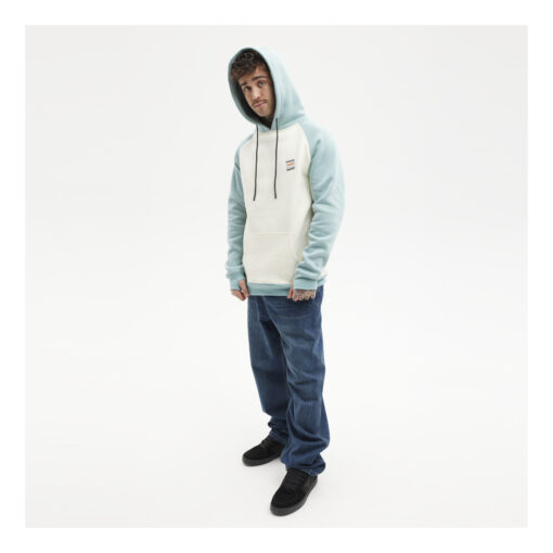 Sudadera Hydroponic hombre con capucha NA LOOK HD ref-NA555 heather acqua/off white-beige y azul