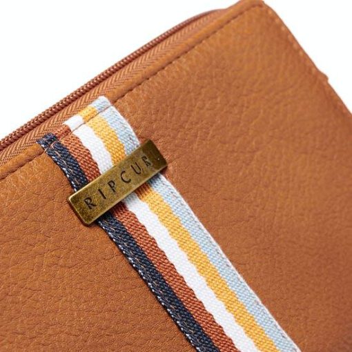 Billetera Rip Curl Ref. LWUIU1 Revival wallet -LWUIU1marrón con franja de color