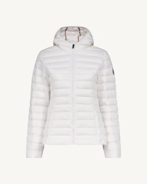 Chaqueta con capucha Jott de plumas pato Mujer 901 white CLOE PF22WDOW01 BASIC Justoverthetop blanco