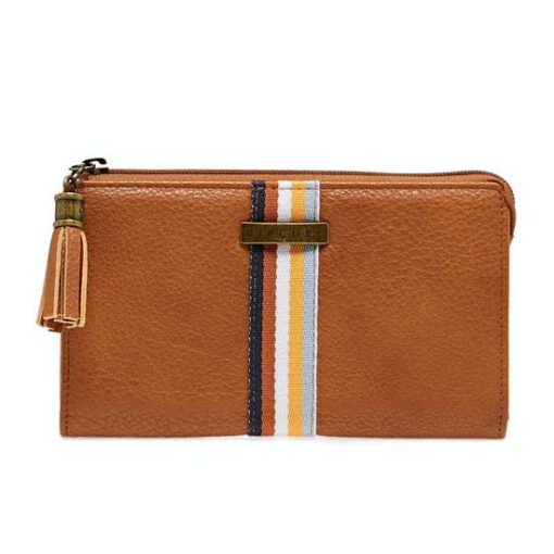 Billetera Rip Curl Ref. LWUIU1 Revival wallet -LWUIU1marrón con franja de color