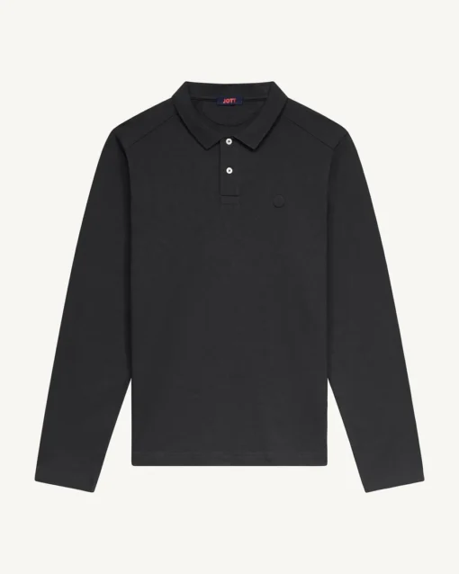 Polo manga larga Jott de Hombre CARLOS FW24MPOL21-999 BLACK Justoverthetop negro