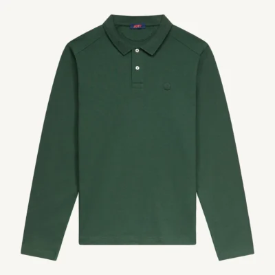 Polo manga larga Jott de Hombre CARLOS FW24MPOL21-20V Deep Forest Justoverthetop verde pino