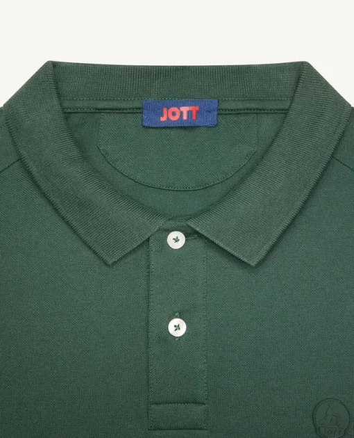 Polo manga larga Jott de Hombre CARLOS FW24MPOL21-20V Deep Forest Justoverthetop verde pino