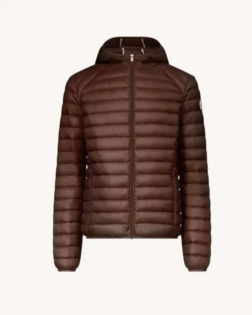 Chaqueta con capucha Jott de plumas pato Hombre NICO BASIC 80H DARK CHOCOLATE