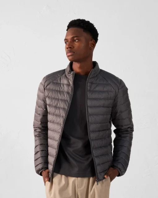 Chaqueta Jott de plumas pato Hombre sin capucha MAT 504 BASIC Justoverthetop Color anthracite -gris