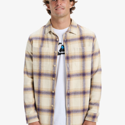 Camisa QUIKSILVER de Manga Larga franela Hombre ref-AQYWT03375(tfh1) cuadros beige y lila