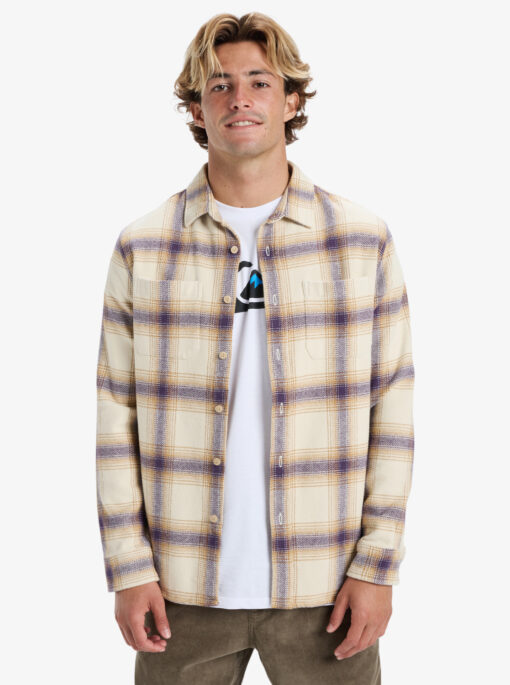 Camisa QUIKSILVER de Manga Larga franela Hombre ref-AQYWT03375(tfh1) cuadros beige y lila