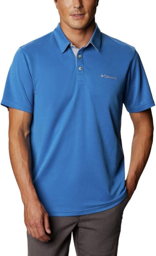 Polo COLUMBIA manga corta Nelson Point™ para hombre Bonfire Ref. 1772721432 azul cielo