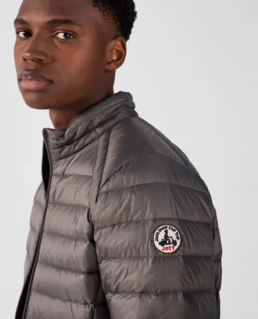 Chaqueta Jott de plumas pato Hombre sin capucha MAT 504 BASIC Justoverthetop Color anthracite -gris