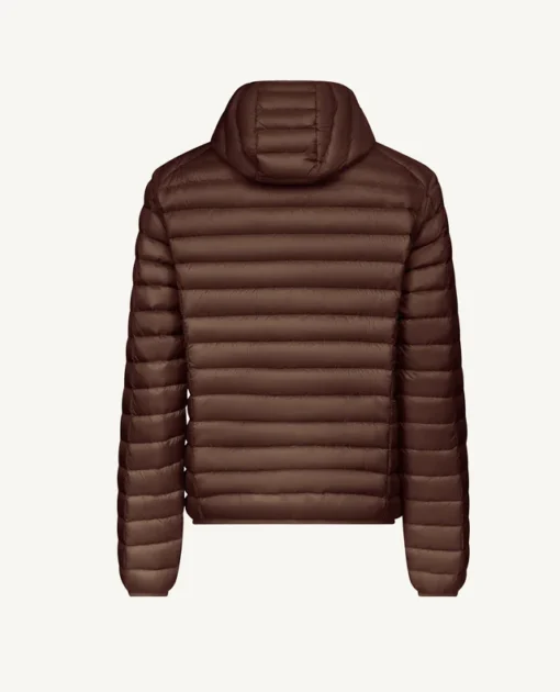 Chaqueta con capucha Jott de plumas pato Hombre NICO BASIC 80H DARK CHOCOLATE