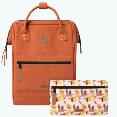 MOCHILA -BOLSO CABAIA TANTA ref-CAB349FVKE TWO POCKETS-Terracota