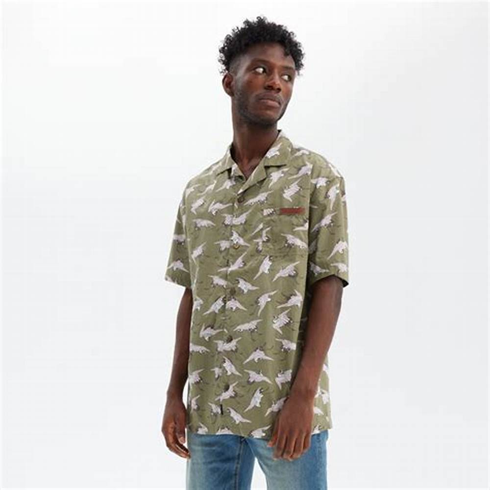 Camisa HYDROPONIC Manga corta Hombre HERON SH REF-24049 -01 green heron verde estampada Camisa HYDROPONIC Manga corta Hombre HERON SH REF-24049 -01 green heron verde estampada