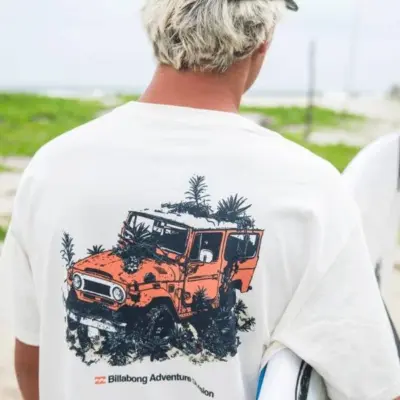 Camiseta BILLABONG para hombre manga corta ABANDON ADIV SS ref-24A503505 blanco roto