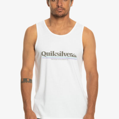 Camiseta QUIKSILVER surfera tirantes para hombre Organic singlet (wbb0) Ref. EQYZT07237 blanca logo pecho