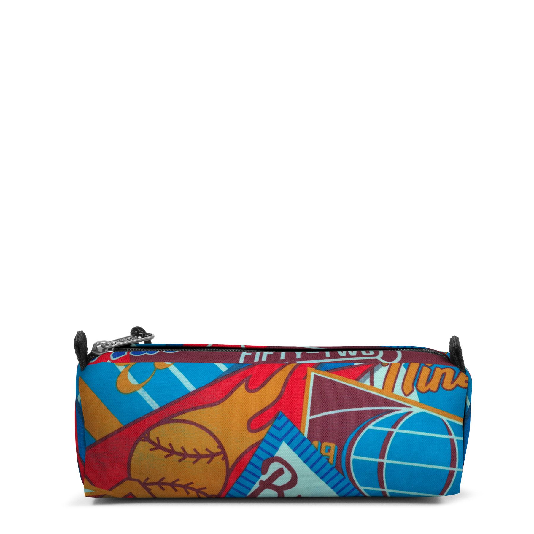 222 Estuche Eastpak escolar Benchmark SINGLE EK000372 2W2 CLASH BLUE -marrón y azul estampado