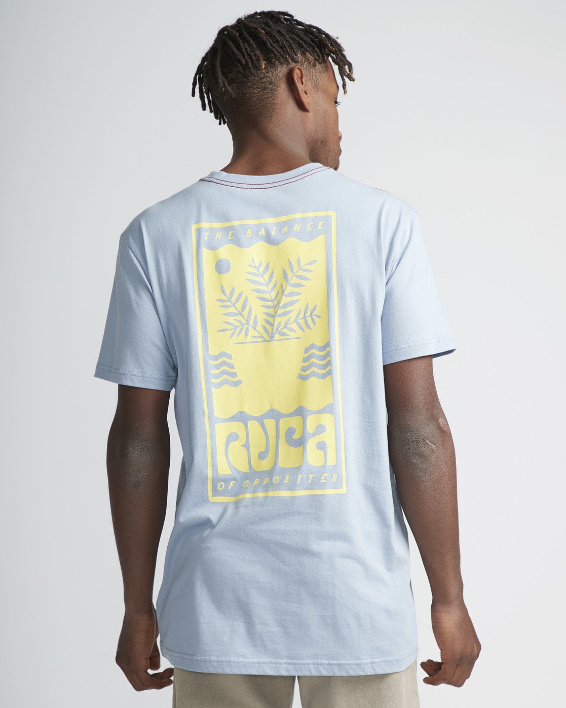 Camiseta RVCA manga corta para hombre N1 SSSD RVP9 HOUSE PLANT dusti blue-azul claro Camiseta RVCA manga corta para hombre N1 SSSD RVP9 HOUSE PLANT dusti blue-azul claro