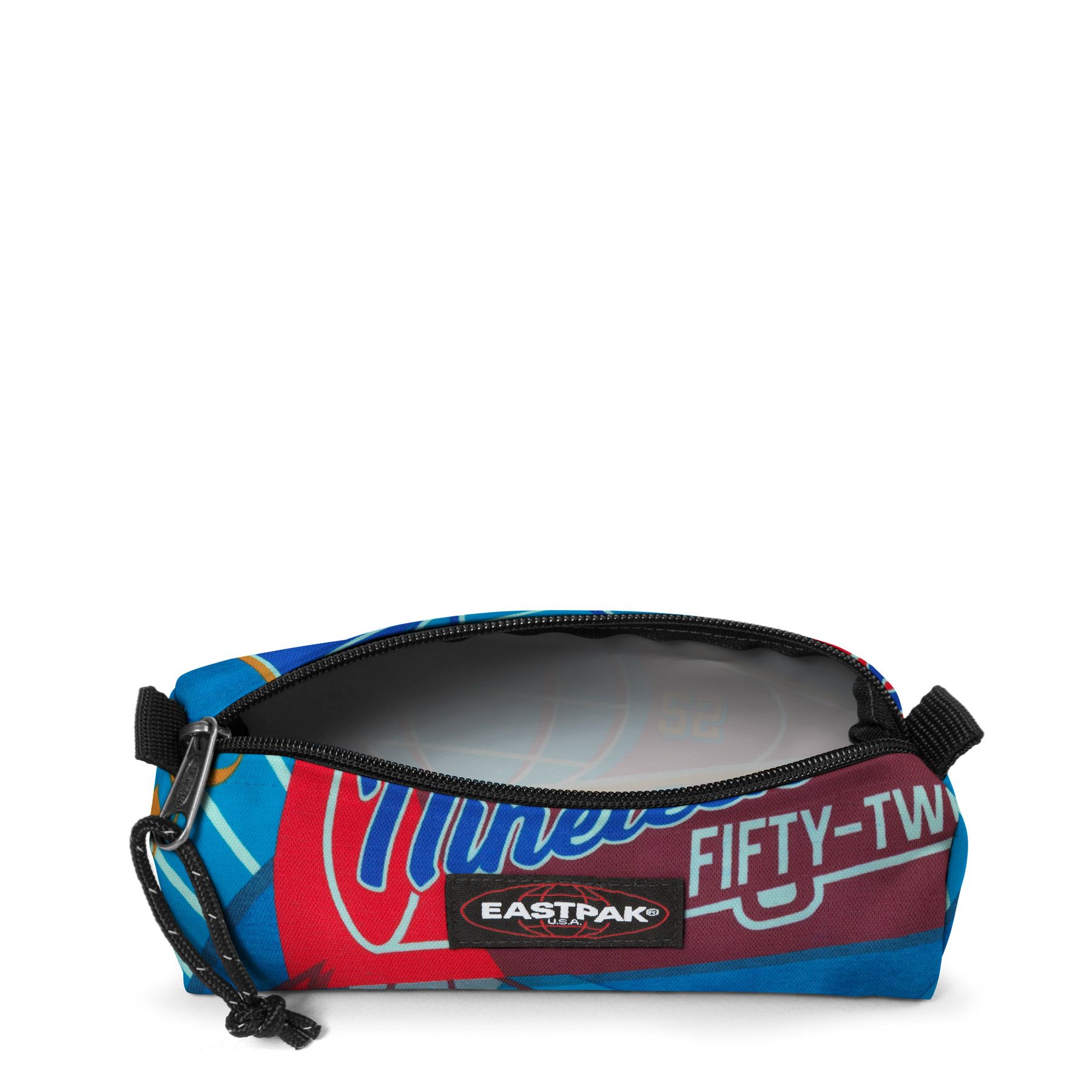 Estuche Eastpak escolar Benchmark SINGLE EK000372 2W2 CLASH BLUE -marrón y azul estampado Estuche Eastpak escolar Benchmark SINGLE EK000372 2W2 CLASH BLUE -marrón y azul estampado