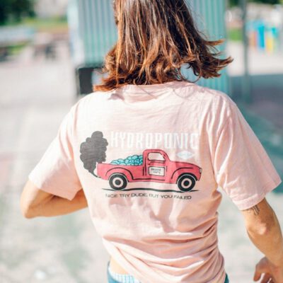 Camiseta HYDROPONIC hombre divertida manga corta NICE TRY SS 21011-Rose cloud -rosa salmón