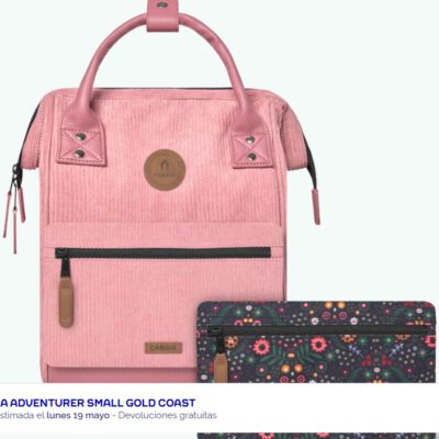 MOCHILA -BOLSO CABAIA GOLD COAST ref-CAB636NUUP TWO POCKETS PINK-pana rosa chicle