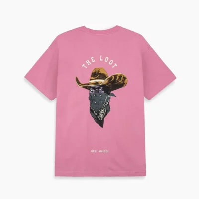 Camiseta GRIMEY manga corta unisex GA744-BLK-SS25 LONE HAND REGULAR TEE Brik-rosa