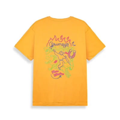 Camiseta GRIMEY manga corta unisex GA745-YLW SS25 LOVE HAND LUCKY LOOTER REGULAR-yellow amarillo