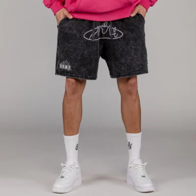 PANTALON CHANDAL GRIMEY GSS173-S23Q2 CLOVEN TONGUES STONE washed black-desgastado