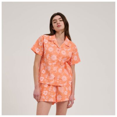 Camisa SANTA CRUZ manga corta para mujer SCA WSH0105 TAKE A TRIP SHIRT -apricot estampado
