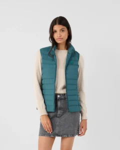 Chaqueta con capucha Jott de plumas pato Mujer 21F DEEP LAKE GRENADA SS24WDOW61 verde