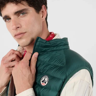 Chaleco sin mangas Jott de plumas pato Hombre TOM BASIC MDOW212574 -20V DEEP FOREST verde oscuro