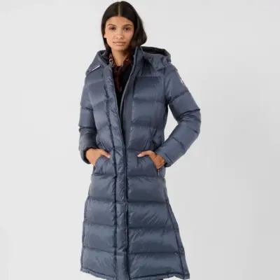 Chaqueta capucha pelo Jott de pluma Mujer GRAN FRÍO KARACHI FW22WPAR04-11K Bluestone- azul
