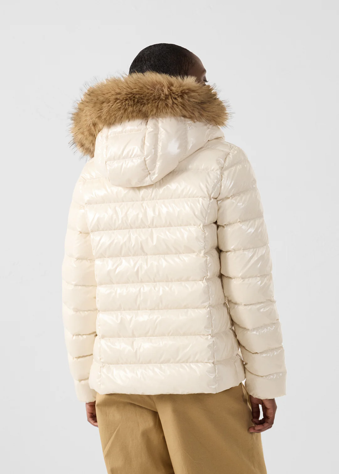 Chaqueta Luxe Jott2 Chaqueta Jott de plumas Mujer con capucha de pelo GRAND FROID LUXE WDOW212530-90H Natural Laquee