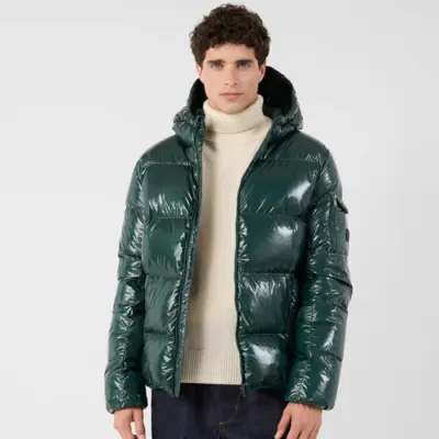 Chaqueta capucha Jott de plumas pato Mixto GRAN FRÍO Java FW23MJAC350- 20V verde laquee