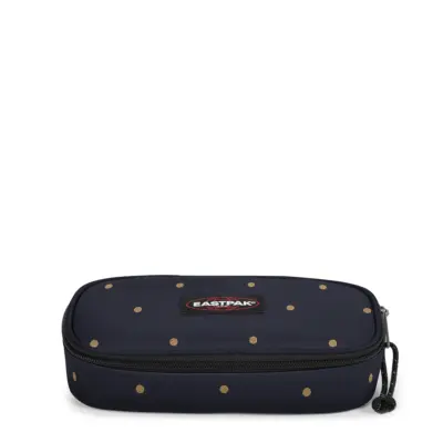 Estuche Eastpak escolar: PLUMIER OVAL EK7176W4 DOTS MARINE GOLD-azul noche y topos
