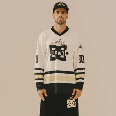 Camiseta GRIMEY De Hockey The Swarm Dc Shoes X Off White GHJ764-FW25 blanco