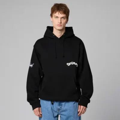 SUDADERA con capucha GRIMEY The Planet regular hoodie GSW651 blk-fw25 black-negro