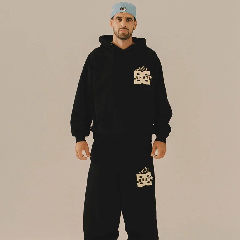 Sudadera Grimey SUDADERA con capucha GRIMEY The Swarm Dc Shoes Boxy GCH635 Black-negro