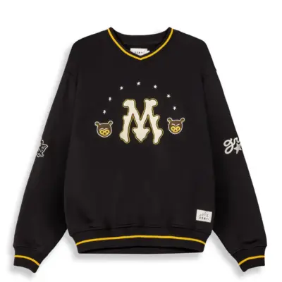 SUDADERA con cuello redondo GRIMEY Mud´S The Residence GSW643 vintage crew neck-negro