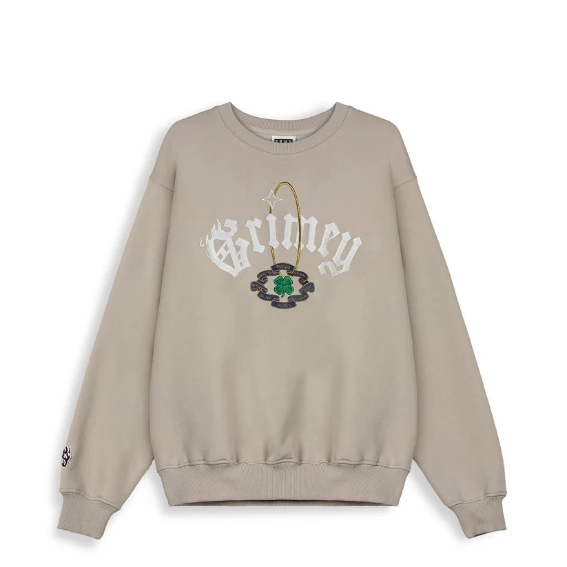 Sudadera Grimey SUDADERA con cuello redondo GRIMEY Saoirse Vintage crewneck Grey GSW602 Beige