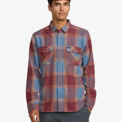 Camisa Manga larga hombre RVCA ref-23A053502 THATLL WORK FLANNEL cuadros marrón
